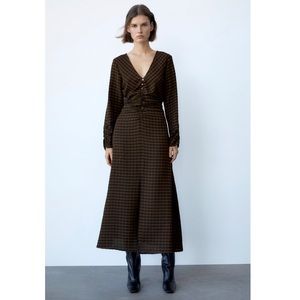 ✨SALE✨Zara draped plaid dress  ✨SALE✨